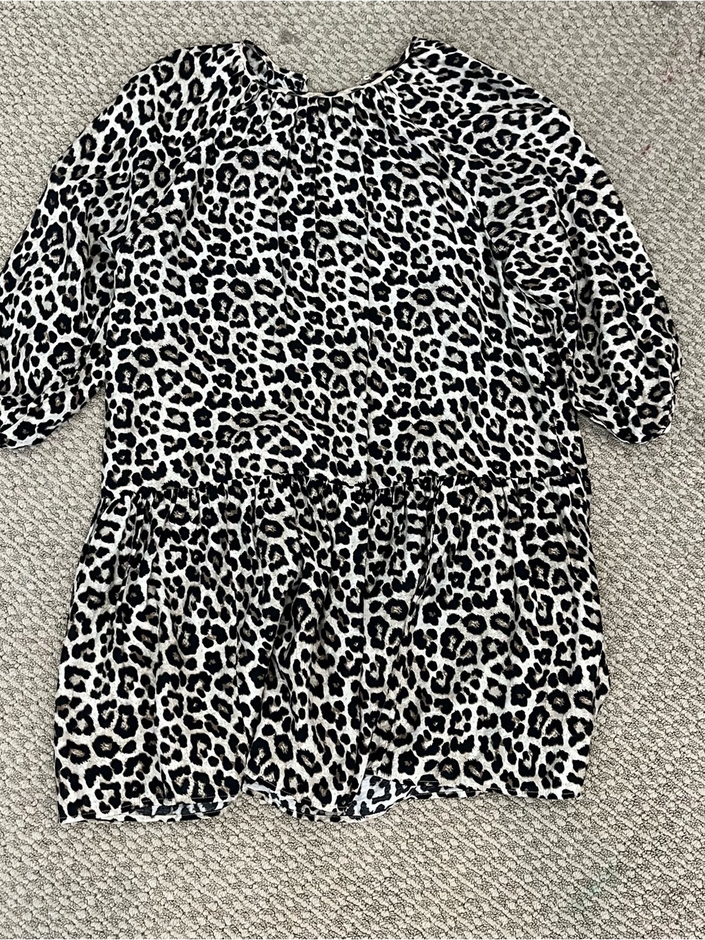 H&M Black and White Leopard Print Mini Dress